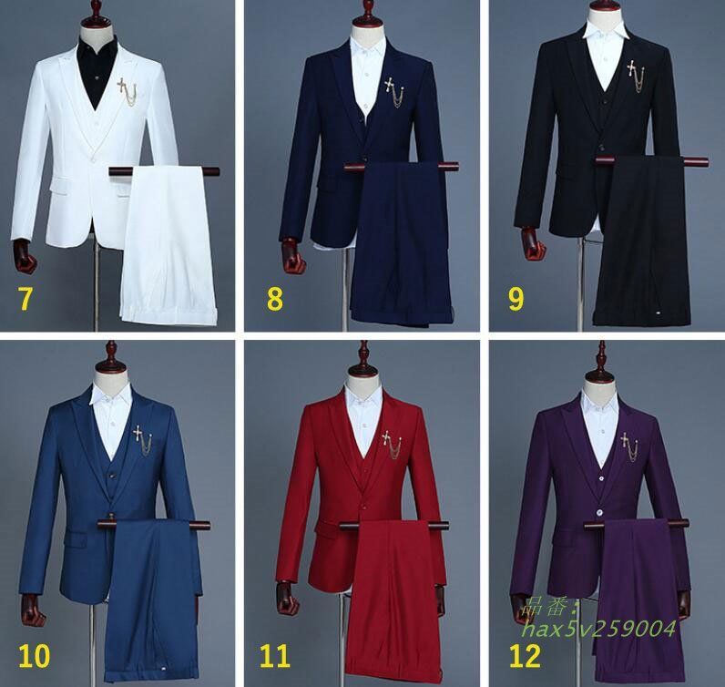 メンズフ スーツセットアップ フォマールスーツ 3点セット ジャケット ベスト 結婚式 パンツ 上下セットアップ 司会 演奏会 舞台演出服 二次会 発表会 hax5v259004