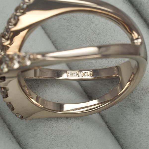 カシケイ リング ダイヤ ダイヤモンド 1.00ct ネイキッド 12号 K18BG  