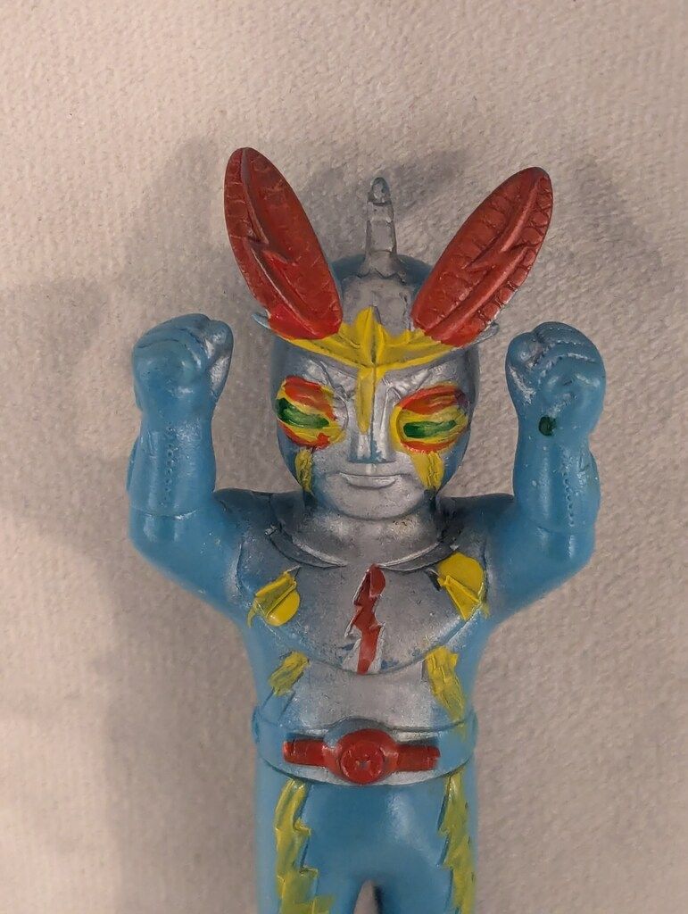 ポピー ミニソフビ イナズマン 100 BANDAI|イナズマン 1990年製 ソフビ 