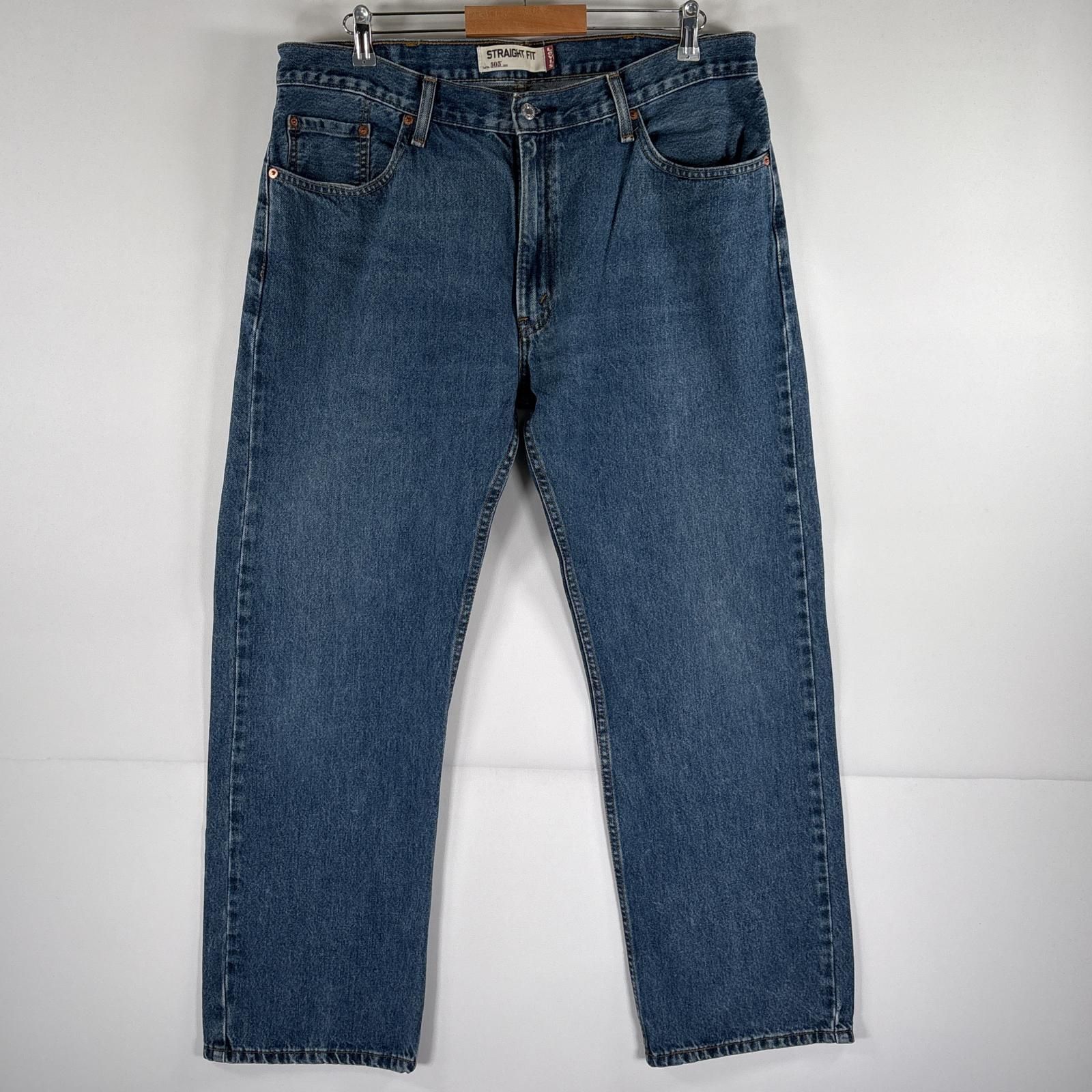 古着 リーバイス Levi's デニムパンツ 505 ストレート 5ポケット ジップ 大きいサイズ w38 L30  ブルー メンズ Levi's リーバイス 505 デニムパンツ ストレートテーパード