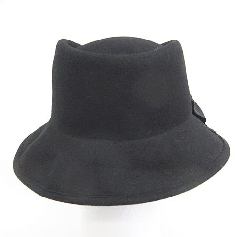 美品　CA4LA カシラ　ブリュレ　ウールハット　ブラック　フェルト CA4LA カシラ ウールハット CA4LA カシラ BRUREE3 ブリュレ ウール