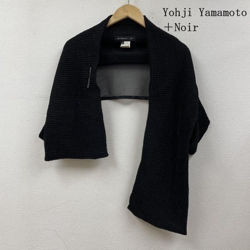 Yohji Yamamoto ＋Noir ヨウジヤマモト プリュス ノアール カーディガン 半袖 変形 アシンメトリー プリーツ ニット ボレロ  カーディガン NA-J08-602 - メルカリ