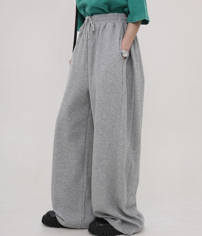 スウェットパンツ メンズ ワイドレッグ ストレート 薄手 903   J-1