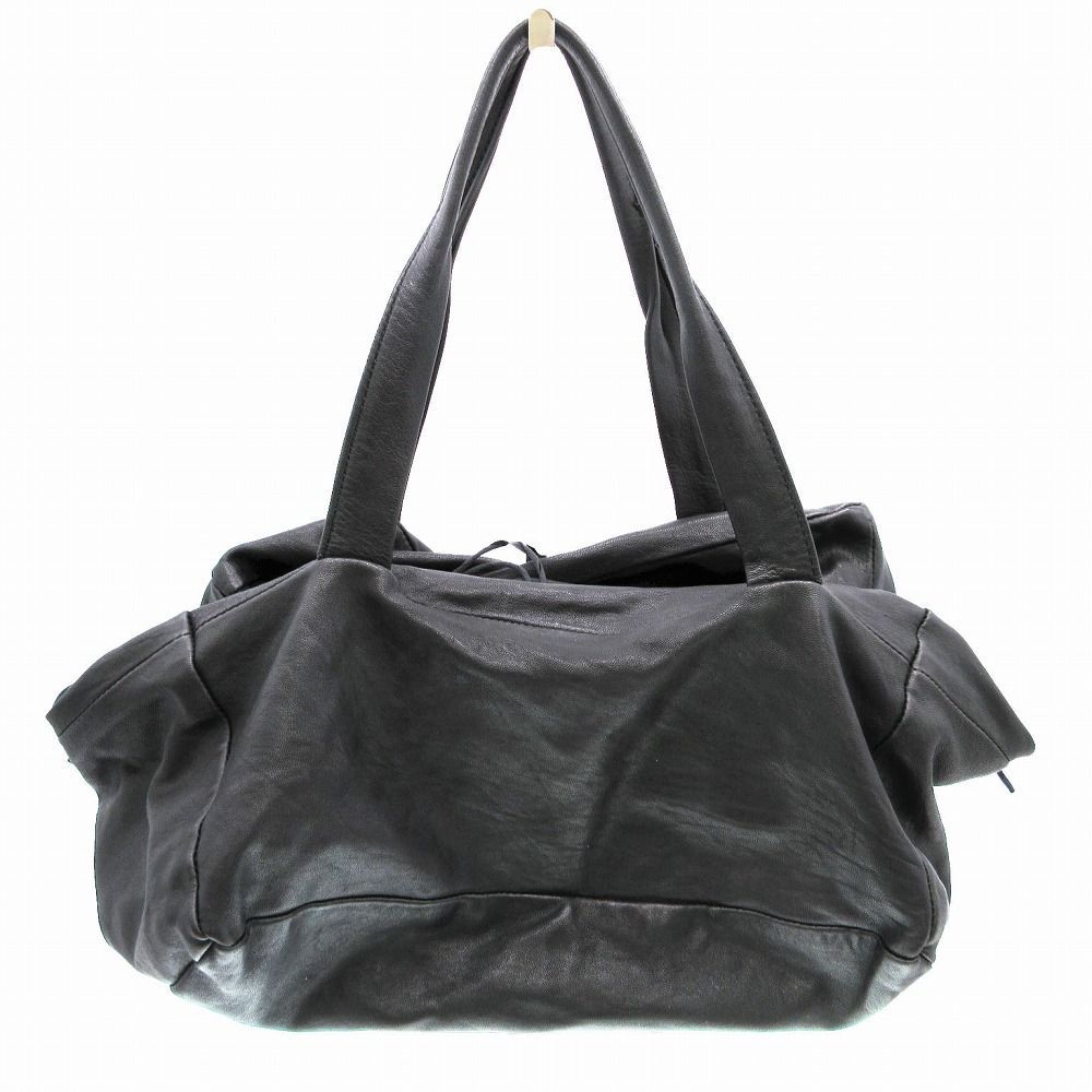 美品✨ アンドゥムルメステール ボストンバッグ トート レザー 黒 希少