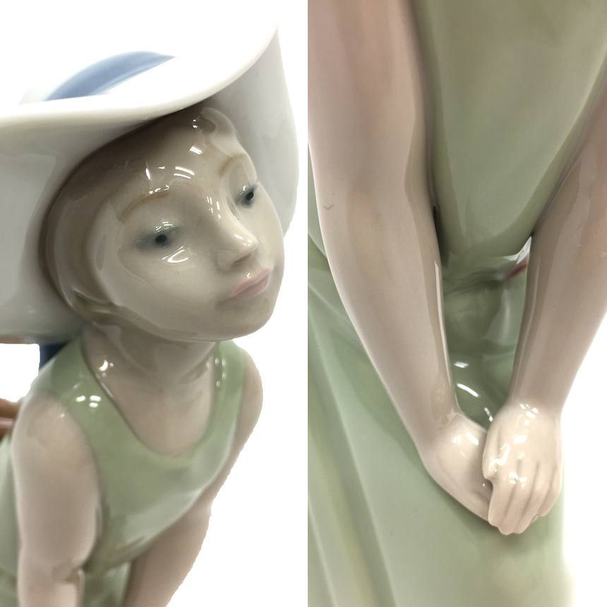 リヤドロ　「麦わら帽子をかぶった好奇心旺盛な女の子」 楽天市場】リヤドロ 麦わら帽子をかぶった好奇心旺盛な女の子
