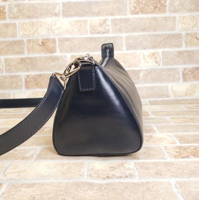 美品 ヒロフ HIROFU ☆ レザー 2WAY ショルダーバッグ ハンドバッグ 伊 