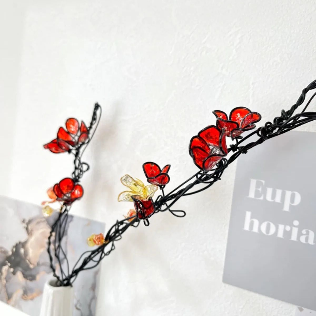 立体＊梅の枝花＊ワイヤーフラワー - メルカリ