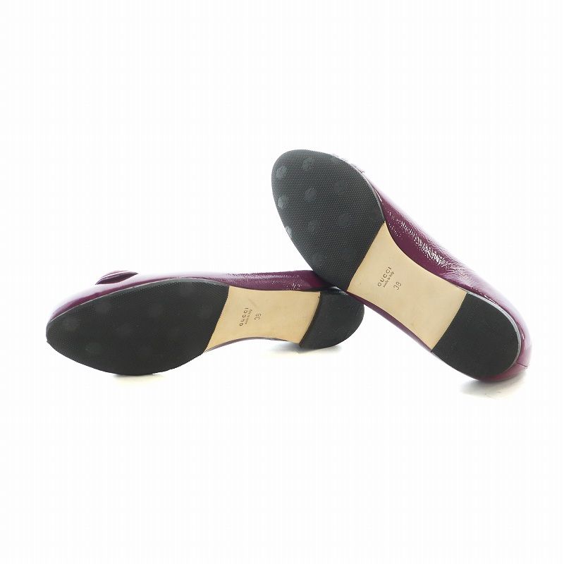 グッチ GUCCI ヴィンテージ パンプス フラットシューズ パテントレザー  