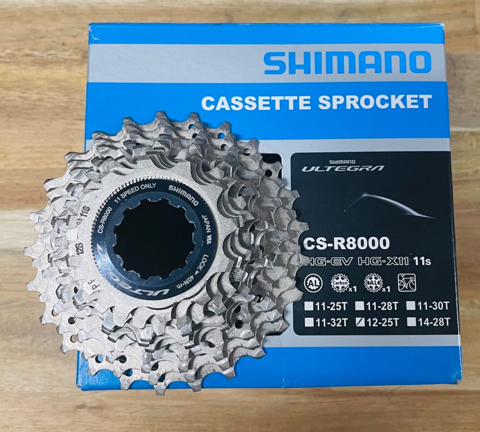 シマノ アルテグラ CS-R8000 カセット スプロケット 12-25T 11S SHIMANO ULTEGRA 軽量 平坦 クロスギア 11速 -  メルカリ