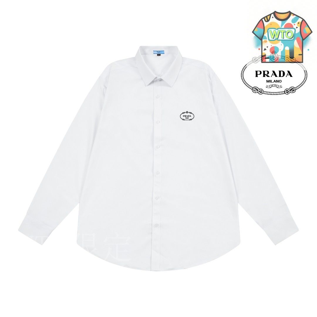 【PRADA】ロングスリーブ シャツドレス関税込み SALE 今日特価】Prada Logo ロングスリーブシャツ-3 - メルカリ
