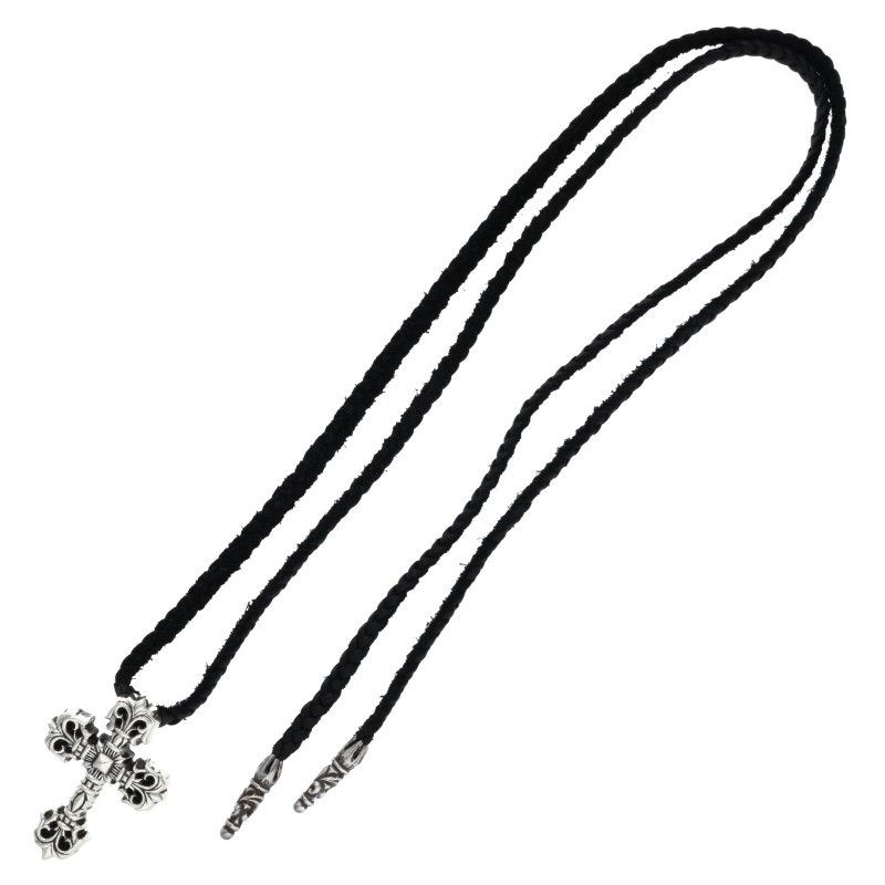 LB|フィリグリークロスXS wレザーブレイド|シルバーネックレス