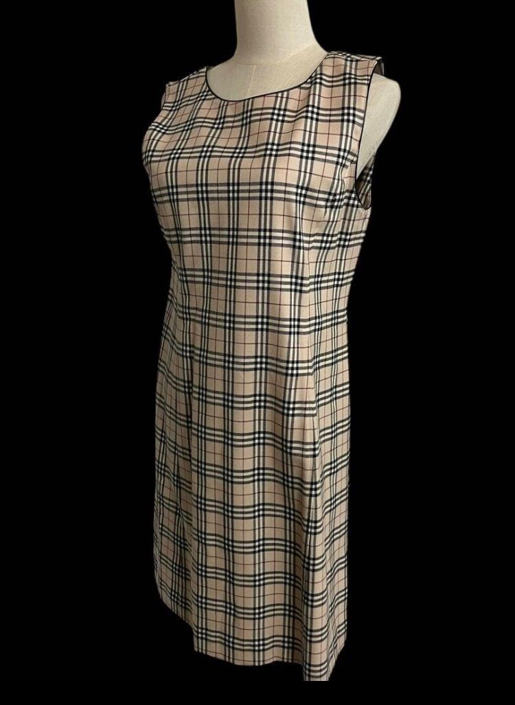 BUEBERRY LONDON ノバチェック柄 ノースリーブワンピース 160A