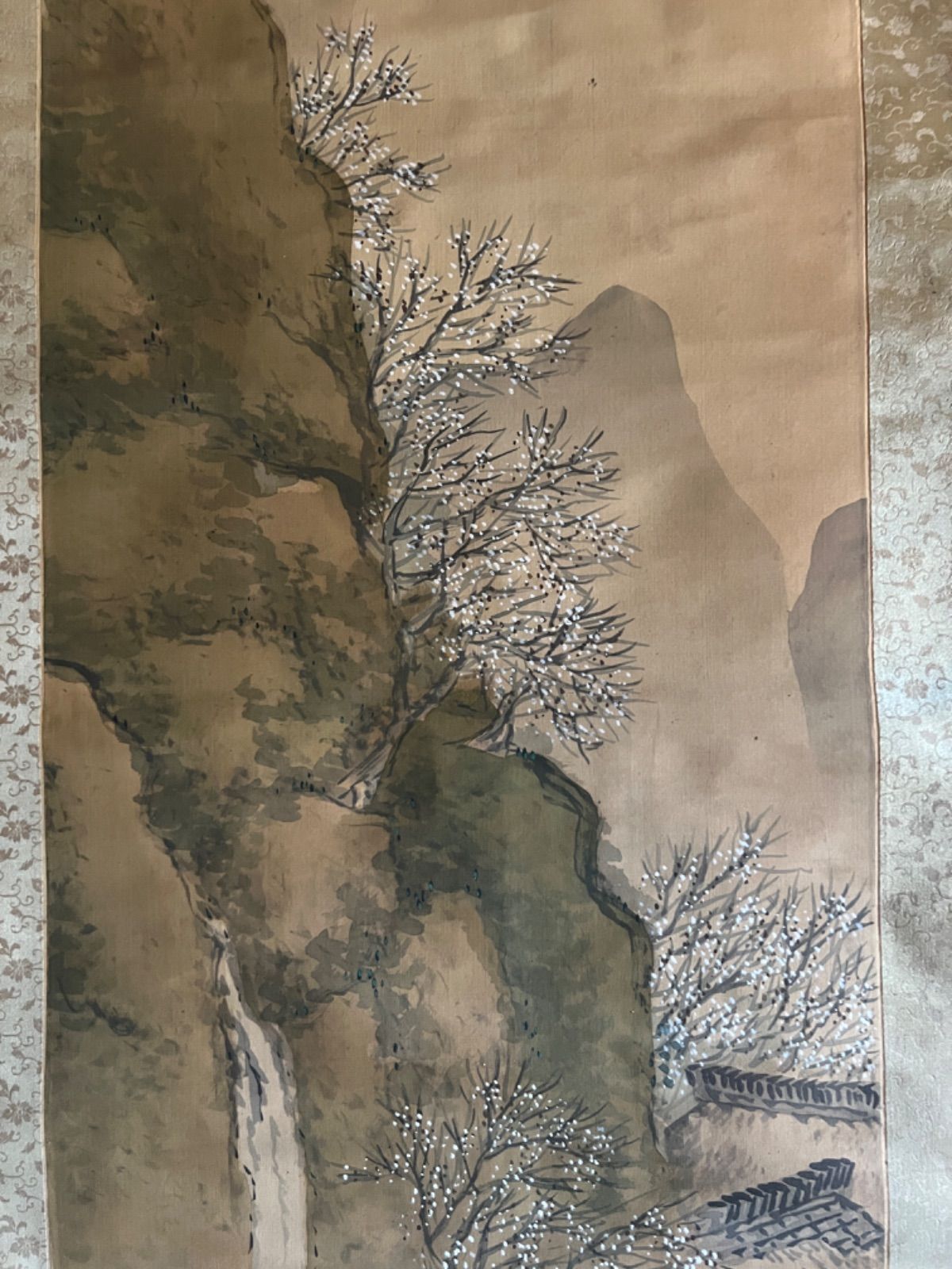 大人気，HOT 【芸】〇青（梅花書屋）南画 中国画 山水 古美術 肉筆絹本