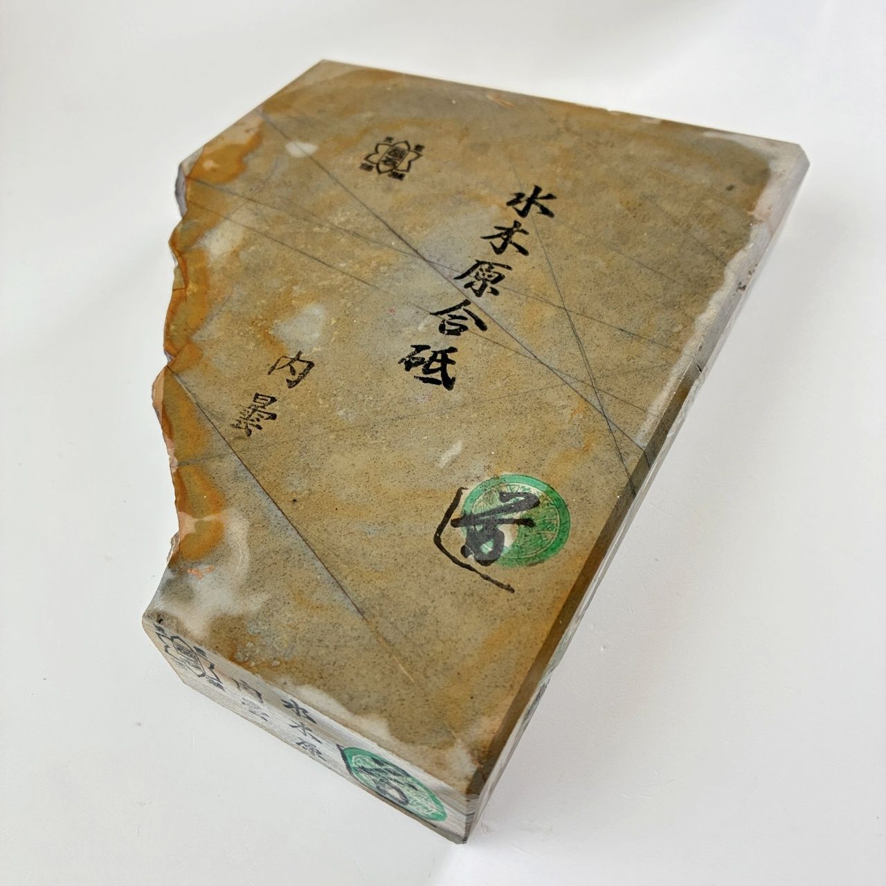 1230g 硬さ3 内曇 水木原合砥 正本山 京都 天然砥石