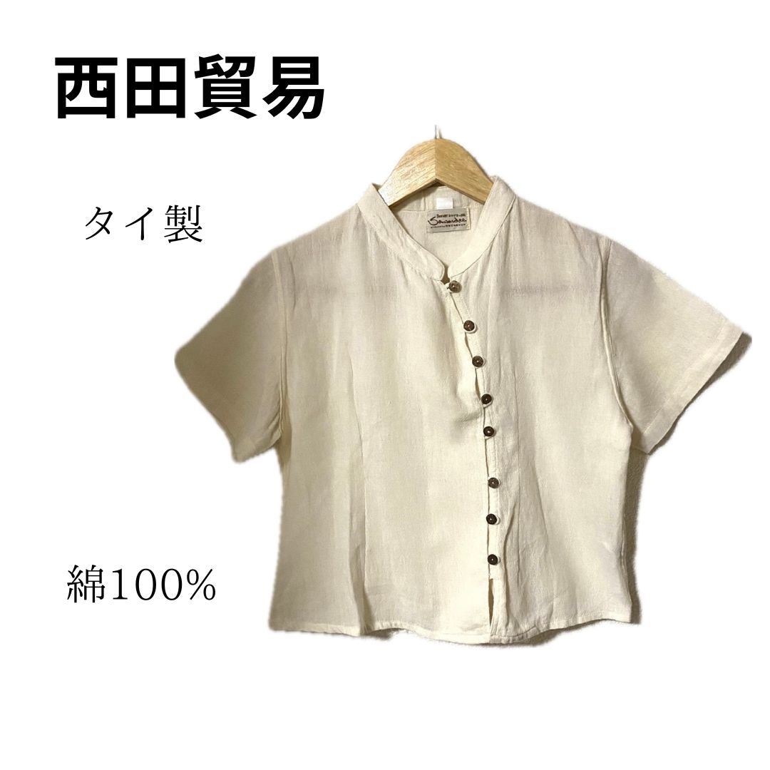 西田貿易 タイ製 半袖 トップス レディース 綿 100% アジアン 西田貿易 タイ製 半袖 トップス レディース 綿 100% アジアン