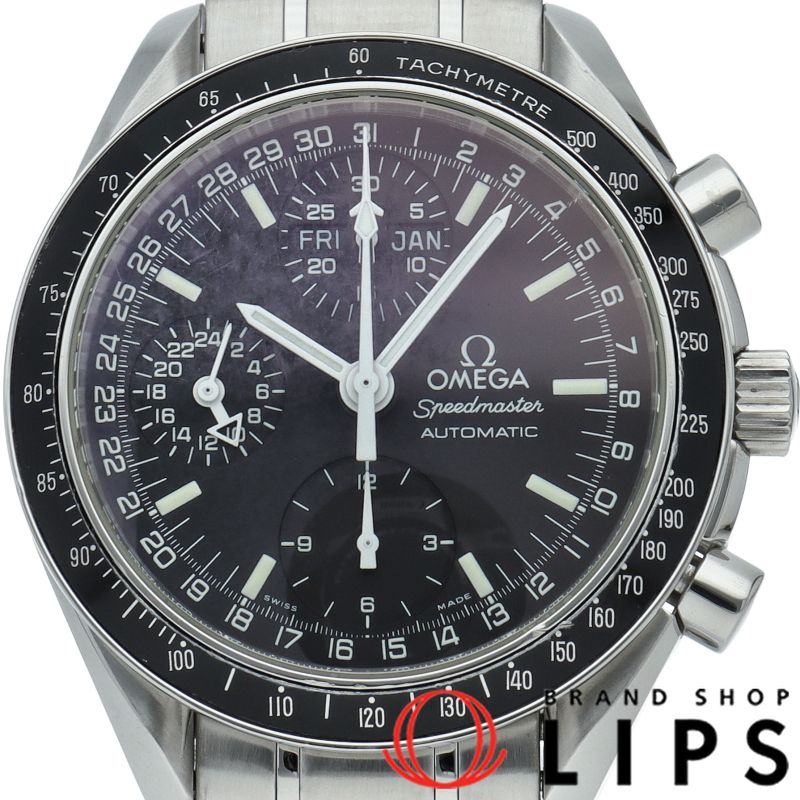 オメガ スピードマスター マーク40 コスモス クロノグラフ 39mm 3520.50 箱 保証書 SS メンズ時計 ブラック 仕