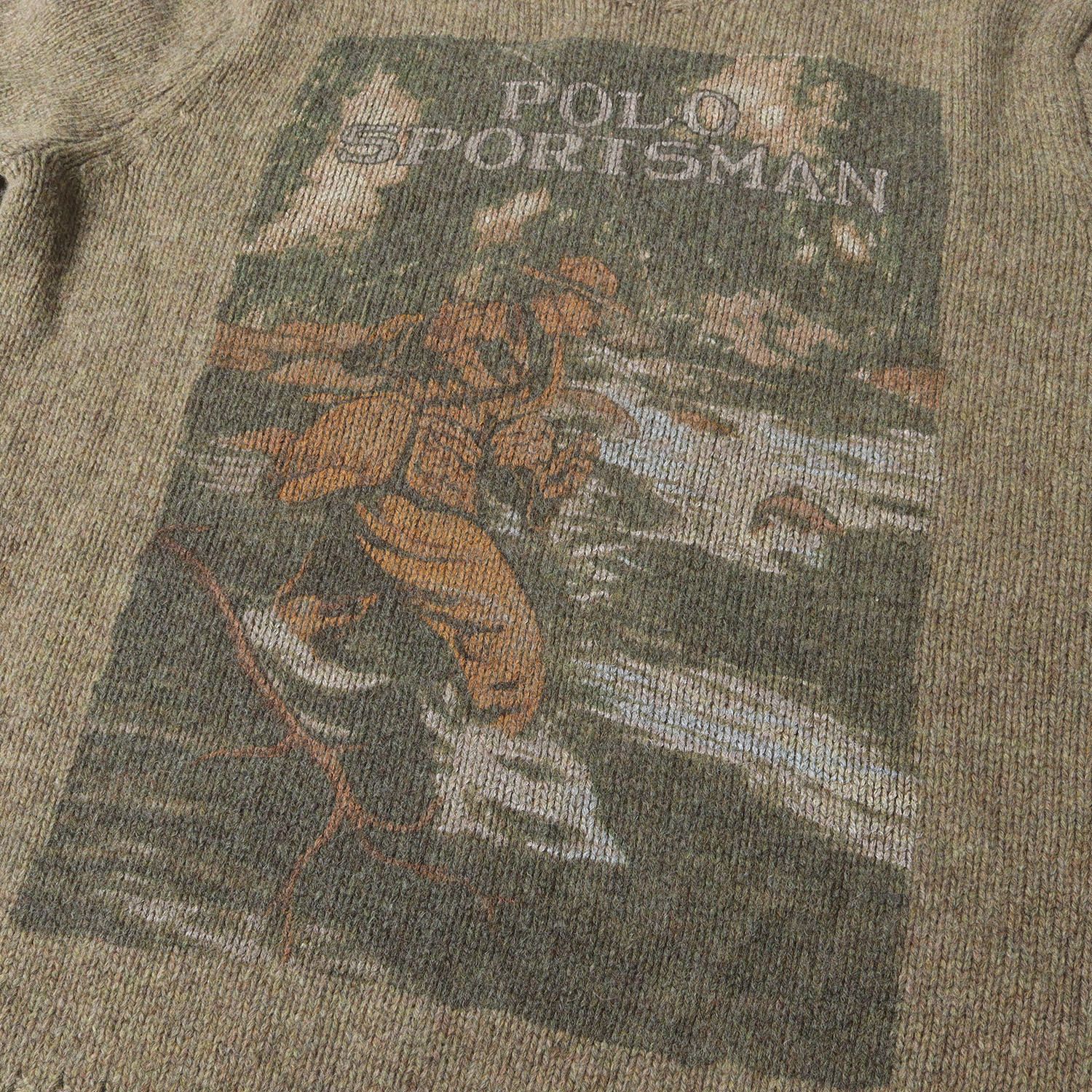 p*u様 POLO COUNTRY ルアーマン柄 ウールニット Lサイズ ペイン p*u様専用です POLO COUNTRY ルアーマン柄 ウールニット L