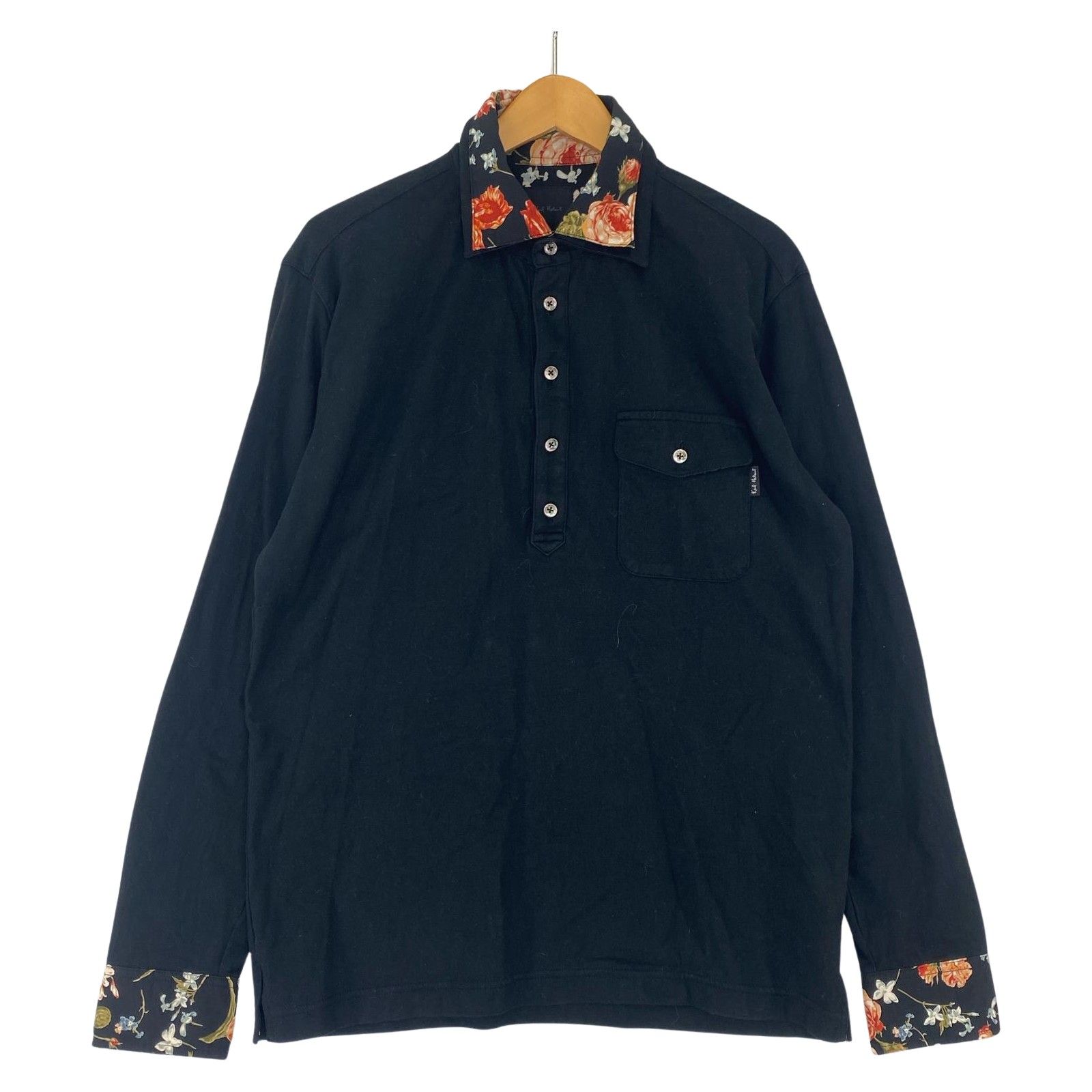 極美品 Karl Helmut 花柄プリント 長袖 ボタンダウンシャツ M 極美品 Karl Helmut 花柄プリント 長袖 ボタンダウンシャツ M