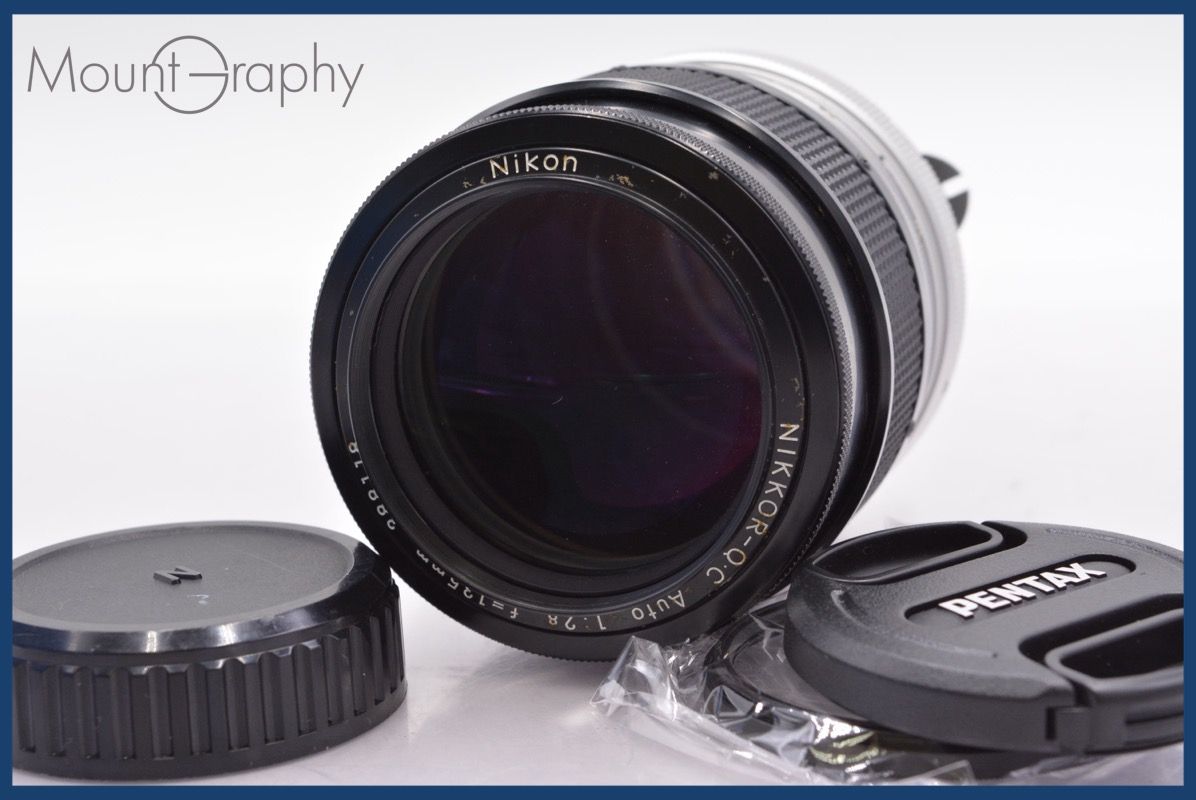 上 ニコン Nikon NIKKOR-Q C Auto 135mm F2.8 非Ai 前後キャップ-レンズフィルター付 完動 同梱可 mj4929