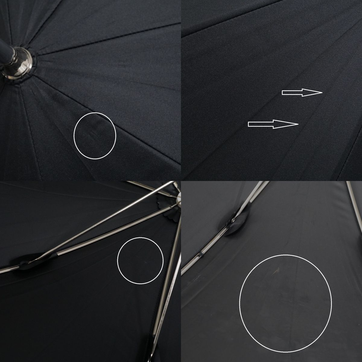 晴雨兼用日傘 AURORA オーロラ（株） USED美品 ブラック 刺繍 フラワー