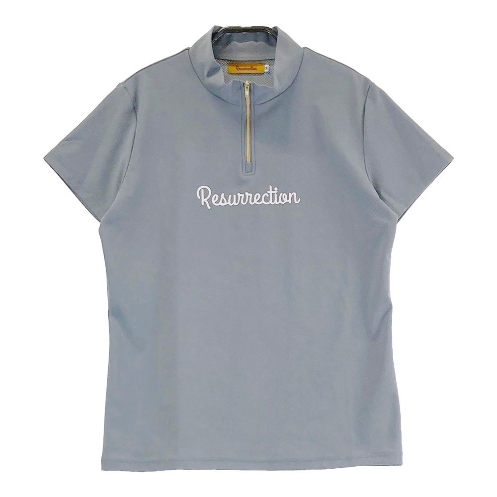 サイズ M RESURRECTION レザレクション 2025年モデル ハーフジップ 半袖Tシャツ グレー系 240101526999 ゴルフウェア レディース ストスト