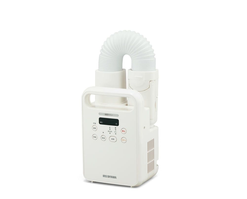 アイリスオーヤマ ふとん乾燥機 幅約16×奥行約14×高さ約36cm ダニ退治 カラリエ メーカー保証付き 温風機能 マット不要 カラリエ シングルノズル アイボリー IRIS OHYAMA FK-C4-C