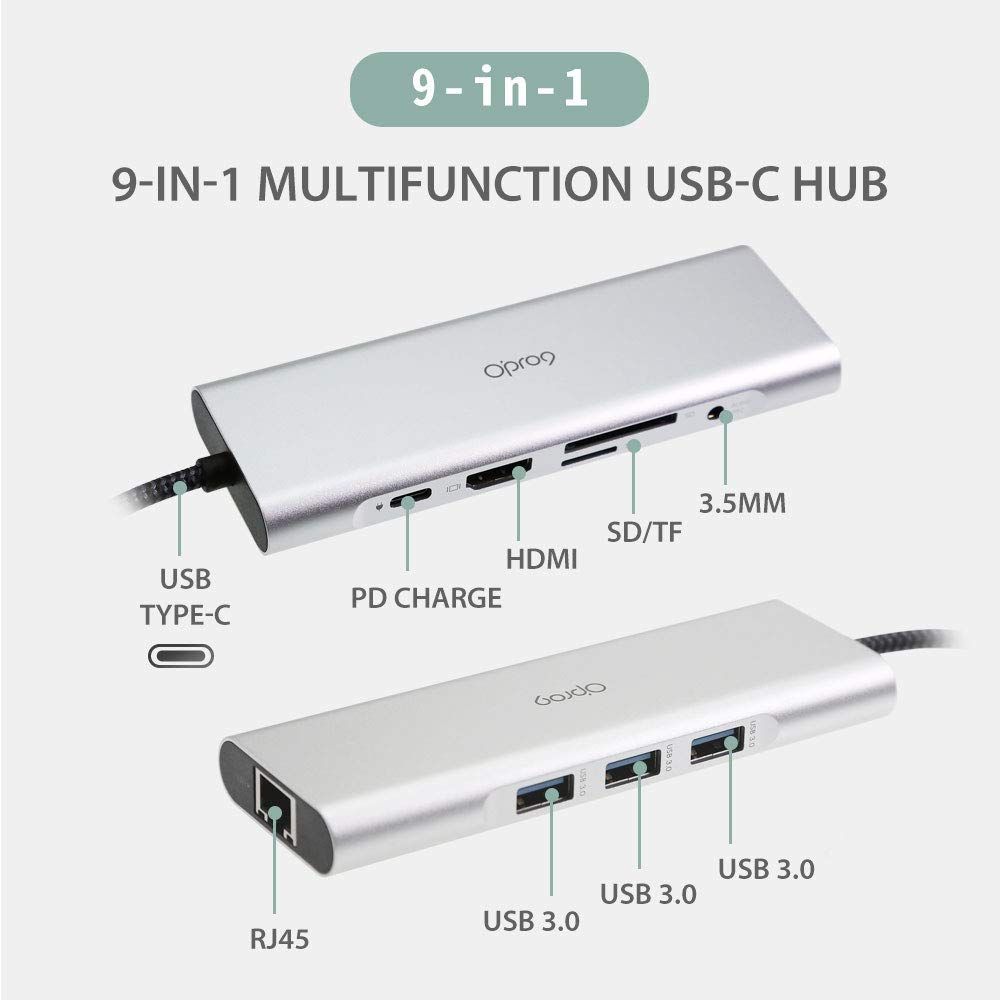 4K対応|HDMI|USB-Cパワーデリバリー|3.5mmオーディオジャックとEthernet MacBookProおよび他のType-Cパソコン用
