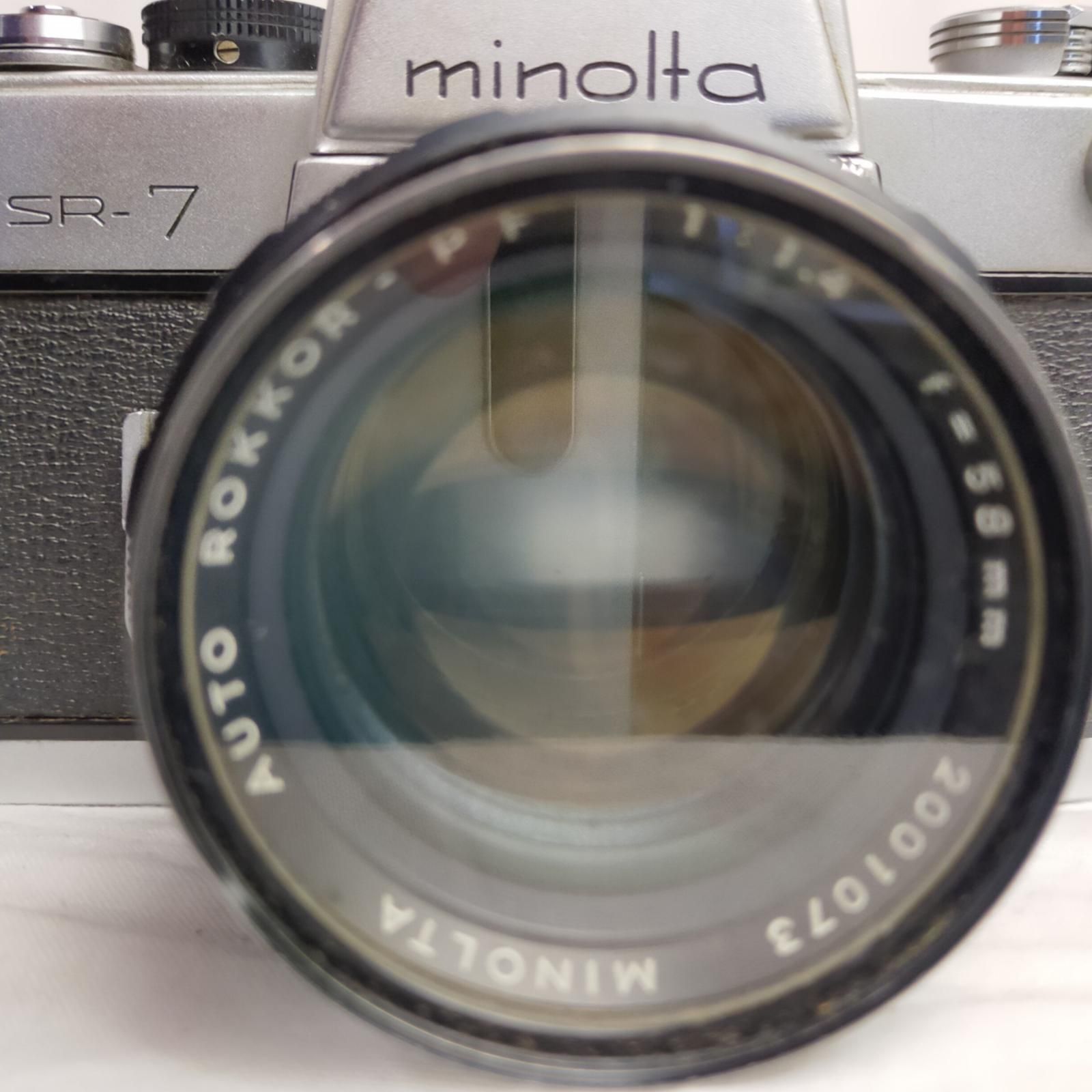 希少品 MINOLTA カメラ SR-7 ミノルタ AUTO RokkoR-PF 1:1.4 fu003d58mm 状態未確認 日本製【中古】 - メルカリ