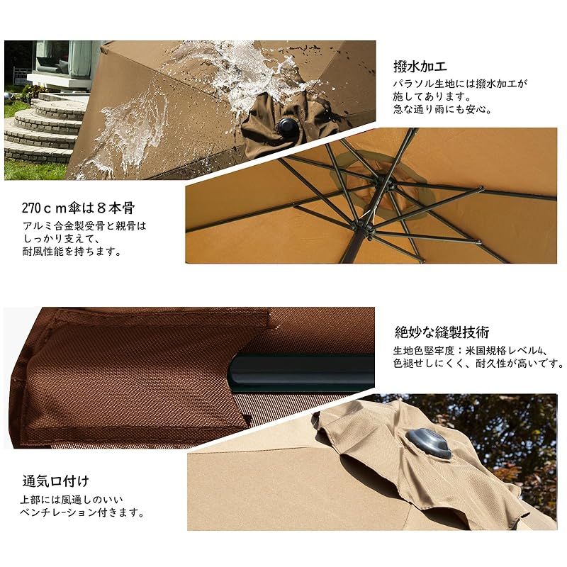 パラソル ハンドル開閉