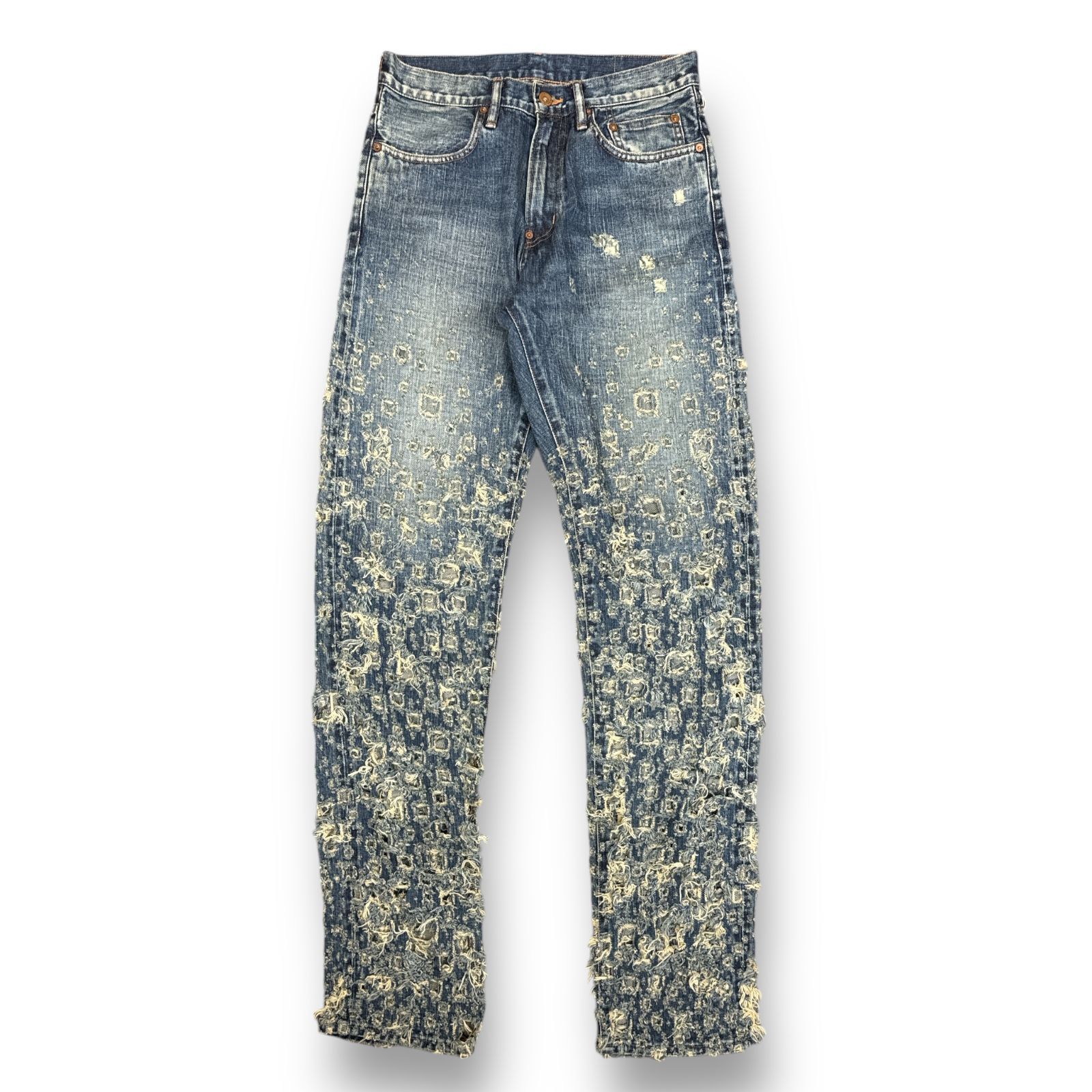 定価72600円 新品 SUGARHILL 24SS CRASHED MODERN DENIM REGULAR TROUSERS クラッシュ デニム レギュラー トラウザー デニムパンツ ジーンズ インディゴ シュガーヒル 2441000425