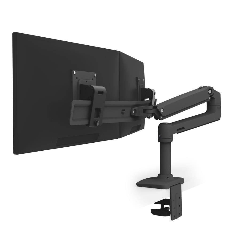展示品 エルゴトロン Ergotron LXデスクマウント デュアル ダイレクト モニターアーム 45-489-224 横型 25インチ マットブラック