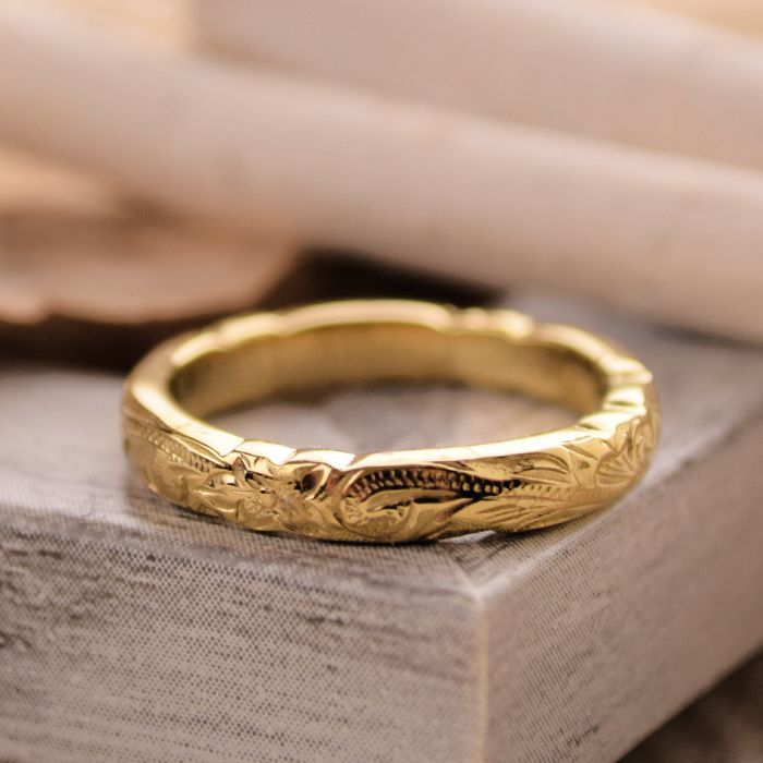 Hawaiian cut-out slim ring【GOLD】