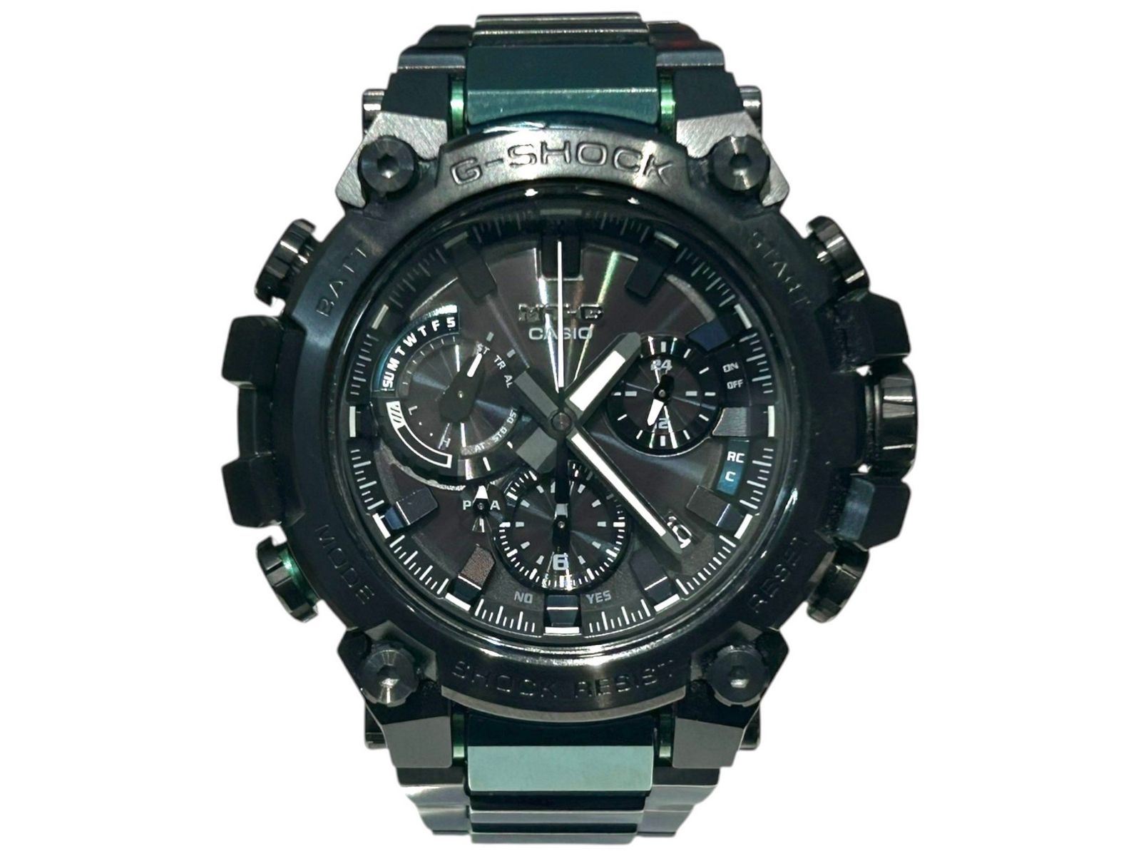 CASIO (カシオ) G-SHOCK Gショック アナログ腕時計 電波ソーラー モバイルリンク ブラック グリーン MTG-B3000 メンズ/028