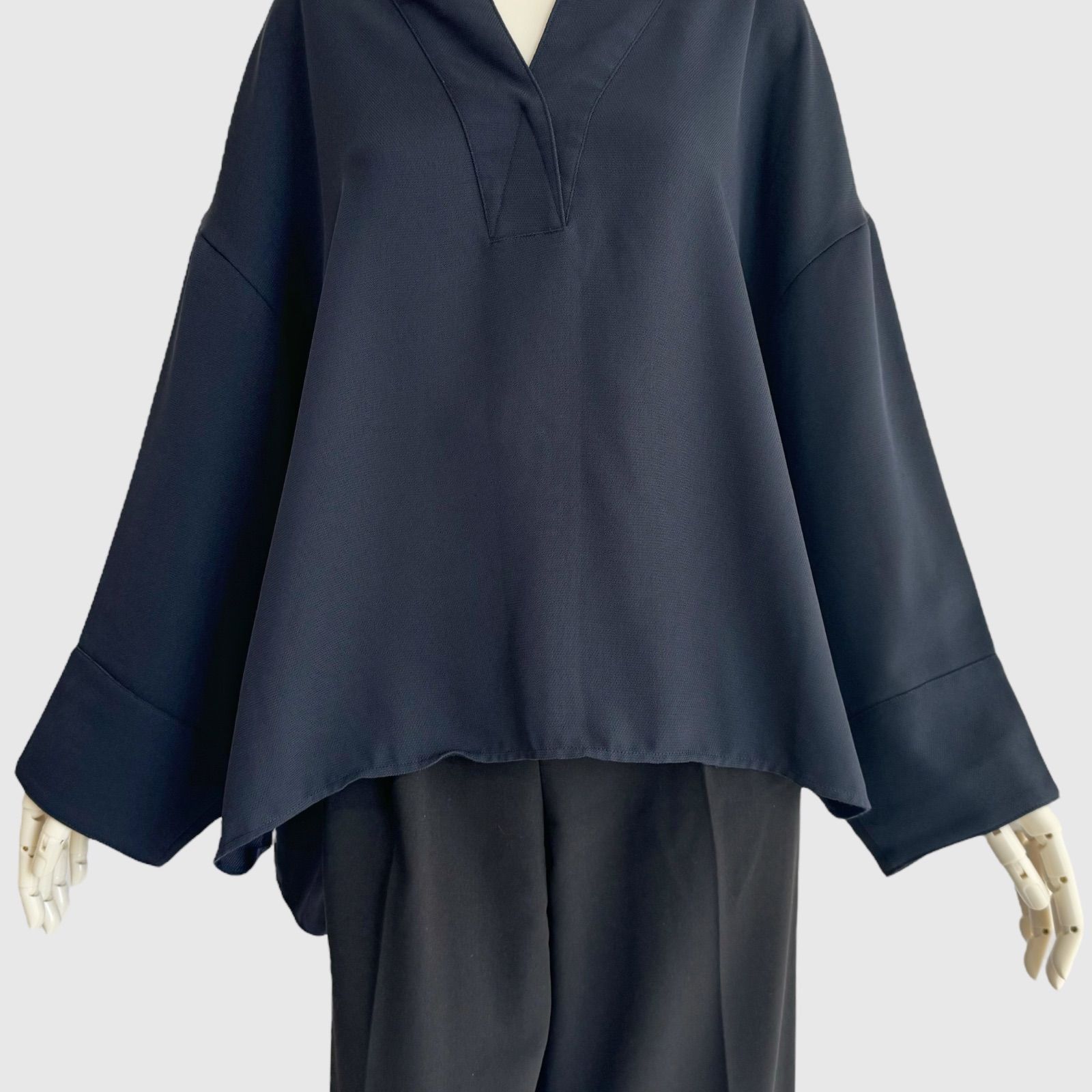 ADORE アドーア ドライハイツイストブラウス ネイビー カットソー ブラウス セール】 ドライハイツイストブラウス （シャツ・ブラウス