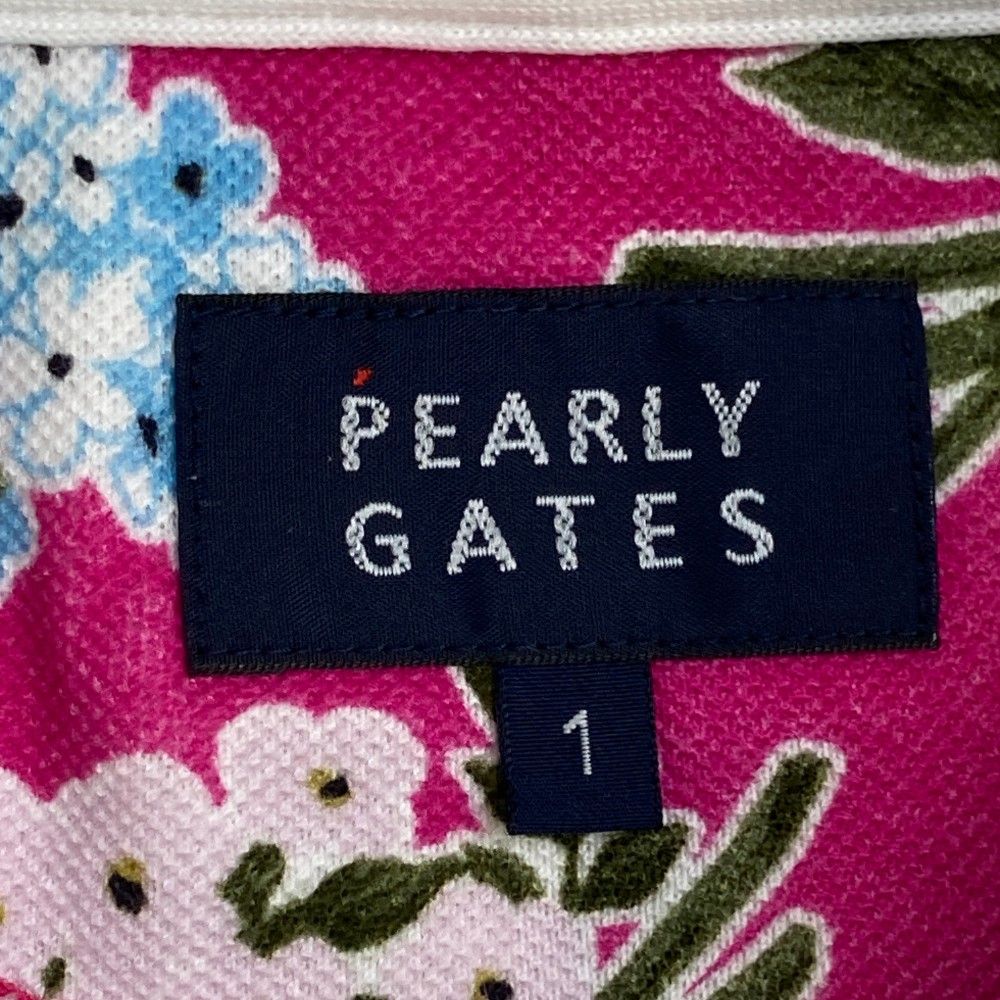 【新品】パーリーゲイツ レディース 総柄ポロシャツ（1 ） サイズ：1 PEARLY GATES パーリーゲイツ 半袖ポロシャツ 総柄