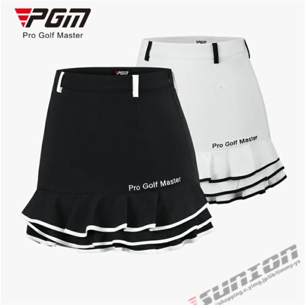 ゴルフウェア レディース ゴルフ スカート インナーパンツ付スカート ミニスカート 丈短め ショート丈  ペチパンツ付属 かわいい おしゃれ 新作 2305gfskirt08*カラー-BLACK
