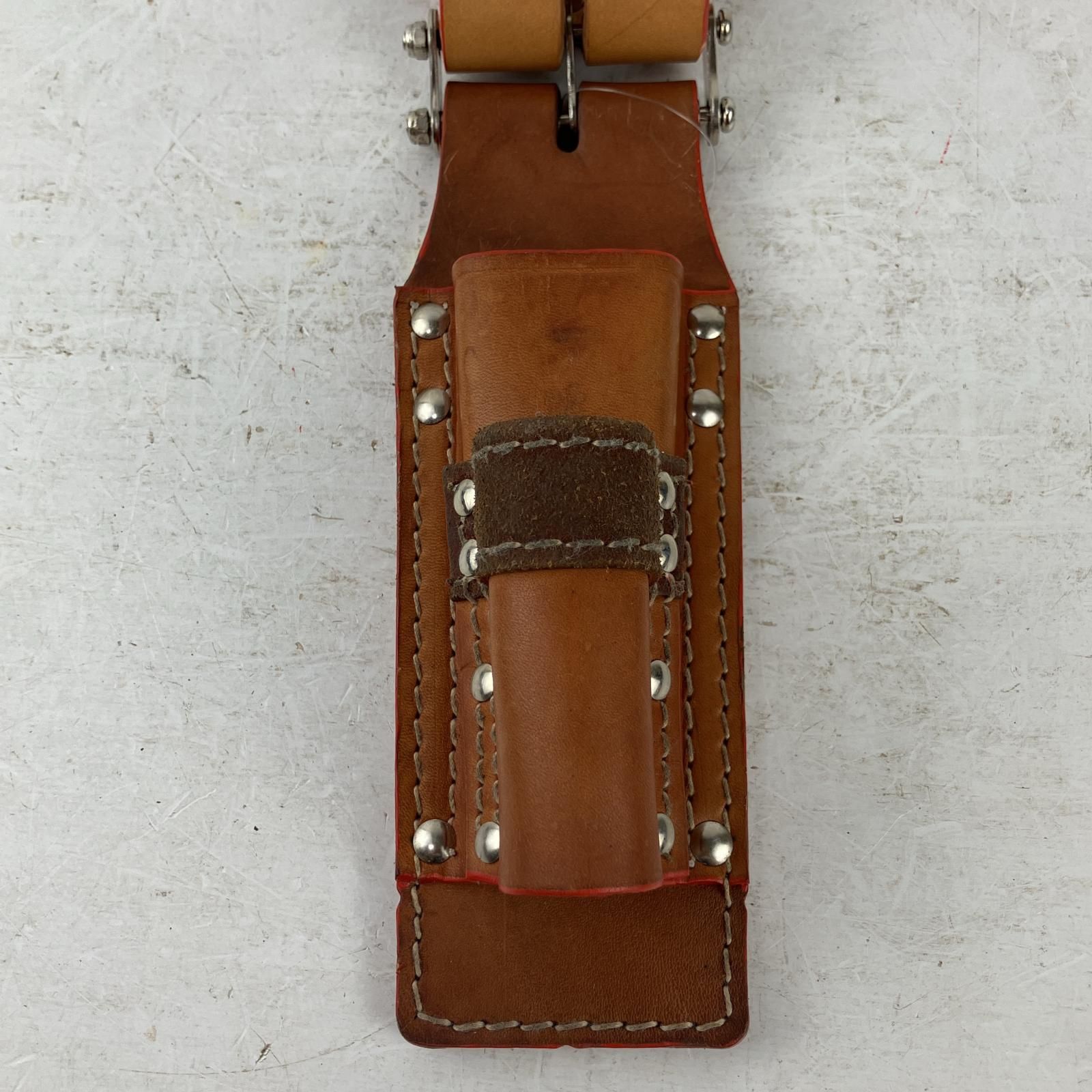  ЗЗKNICKS チェーン式モンキー シノ付ラチェットホルダー KN-201 MSDX ブラウン 腰袋 ガーデニングウェア