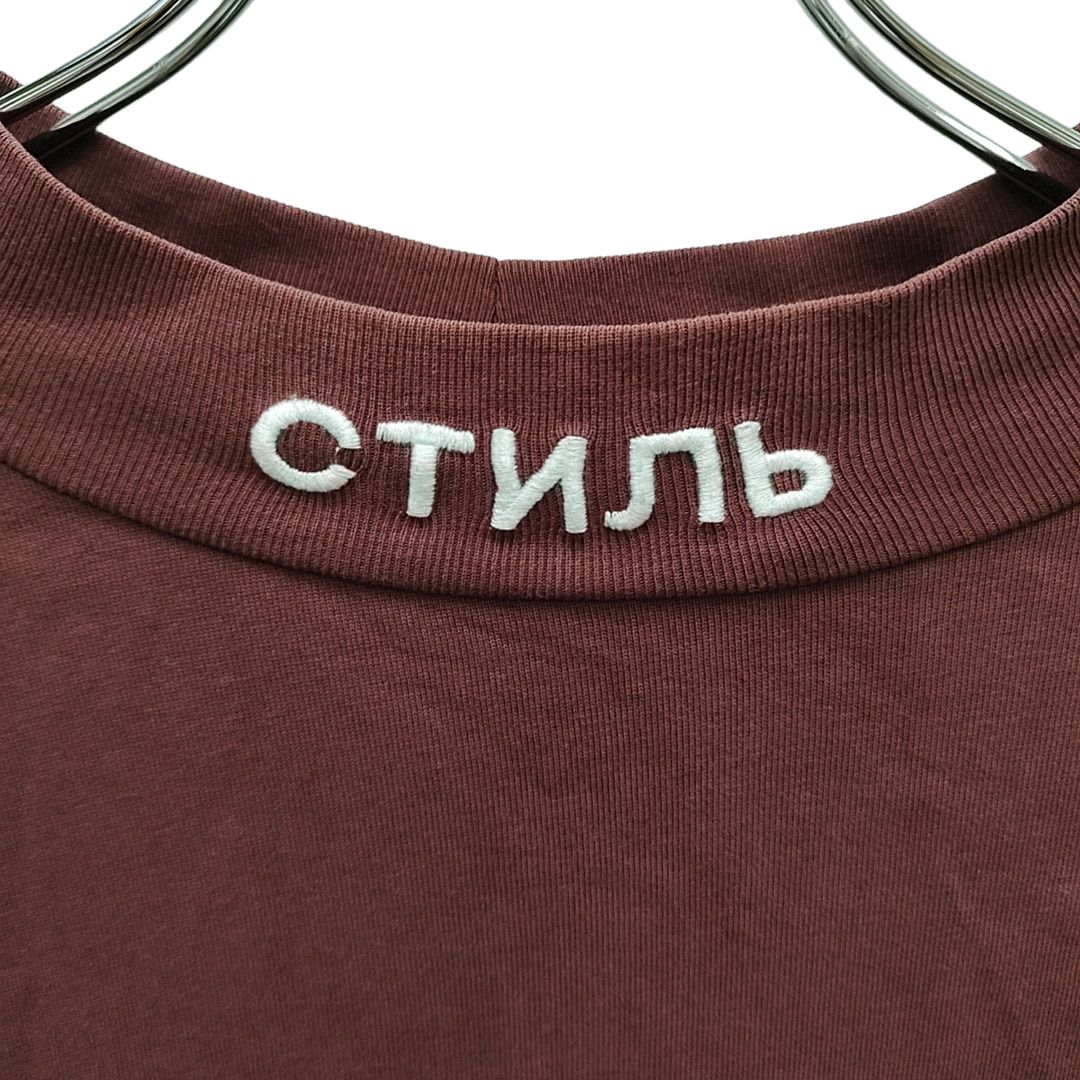 HERON PRESTON ヘロンプレストン ロゴ 刺繍 モックネック 長袖 T HERON PRESTON ヘロンプレストン ロゴ 刺繍 モックネック 長袖 T
