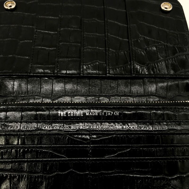 CRIMIE BIKER WALLET 長財布 ウォレット カウレザー クロコダイル柄