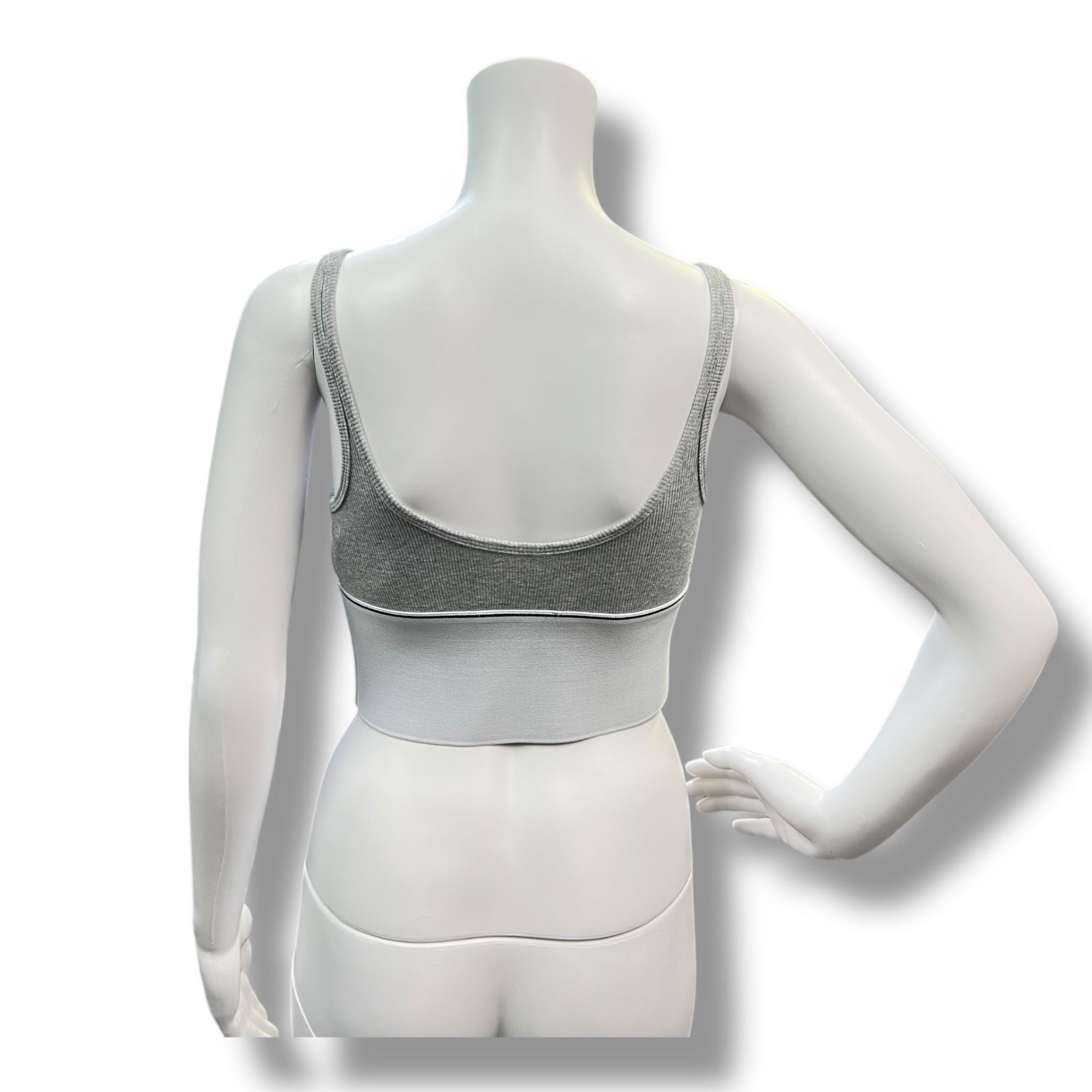 Alexander Wang LOGO ELASTIC BRA IN RIBBED JERSEY ブラトップ ビスチェ アレキサンダーワン グレー XS 769 A 1