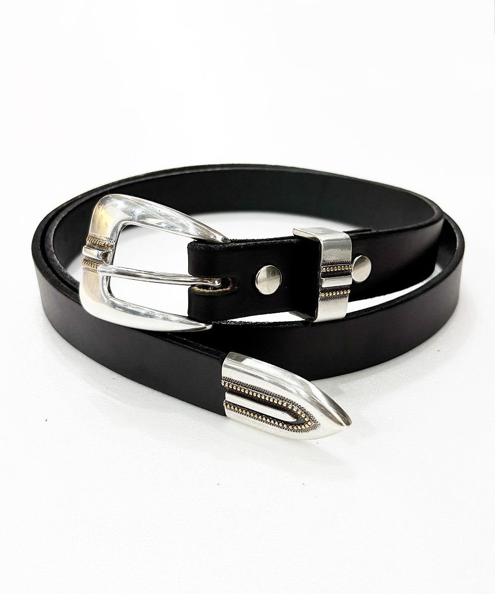 MOONSHINE LEATHER - AUSTIN 1” BELT 7”LONG LENGTH ウエスタン ベルト ナロー ロング 34インチ inch レザー