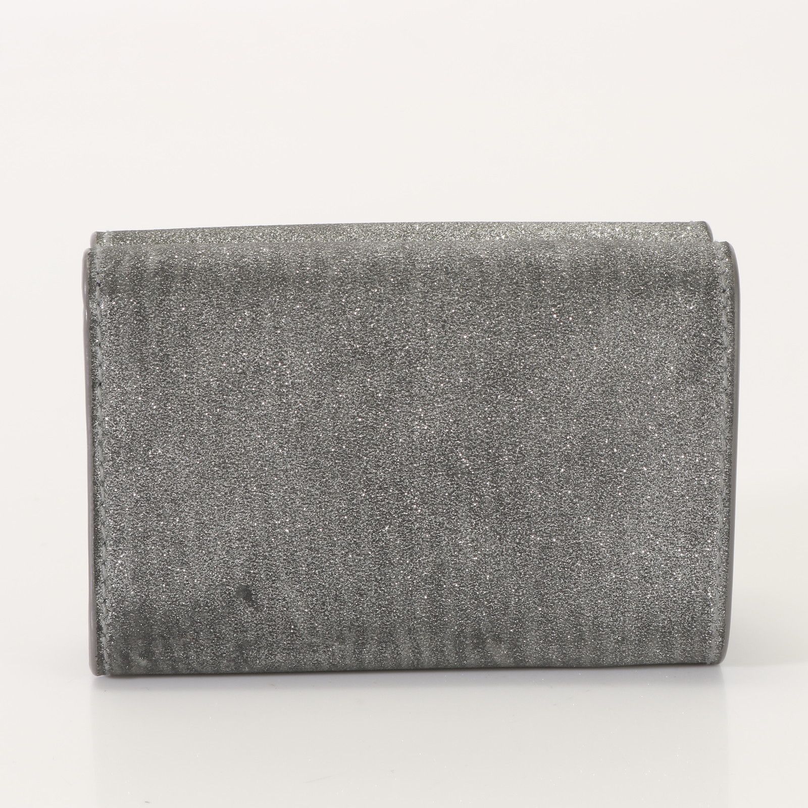 BALENCIAGA バレンシアガ　三つ折り財布 エブリデイ グレー ラメ BALENCIAGA バレンシアガ 三つ折り財布 CASH MINI キャッシュ ミニ