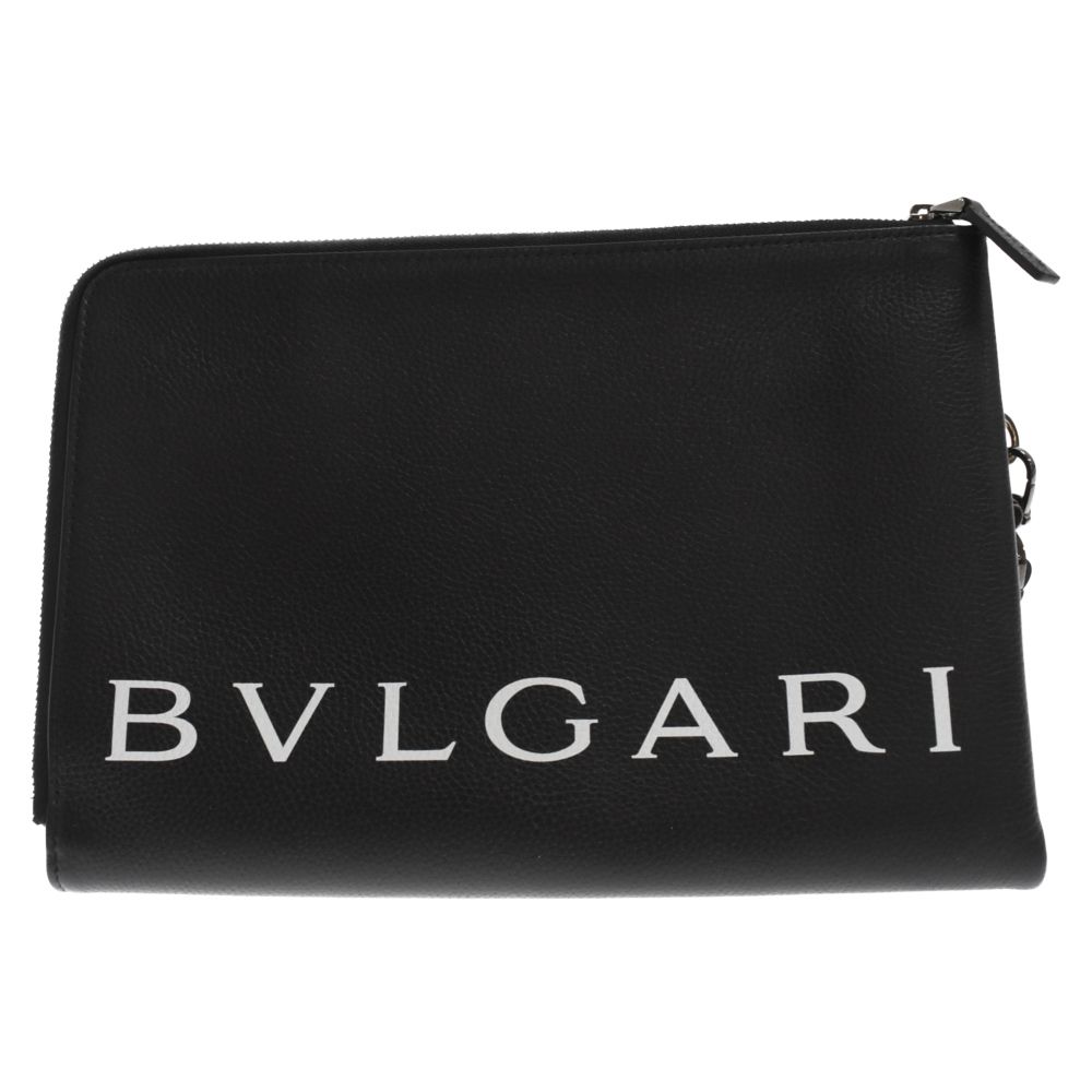 BVLGARI (ブルガリ) ×fragment design Leather Clutch Bag ...