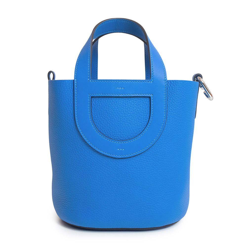 （新品・未使用品）エルメス HERMES インザループ 18 ハンドバッグ トリヨンクレマンス ヴォースイフト レザー ブルーロイヤル シルバー金具 K刻印 箱付 エルメス インザループ 18 ハンドバッグ トリヨンクレマンス ヴォー