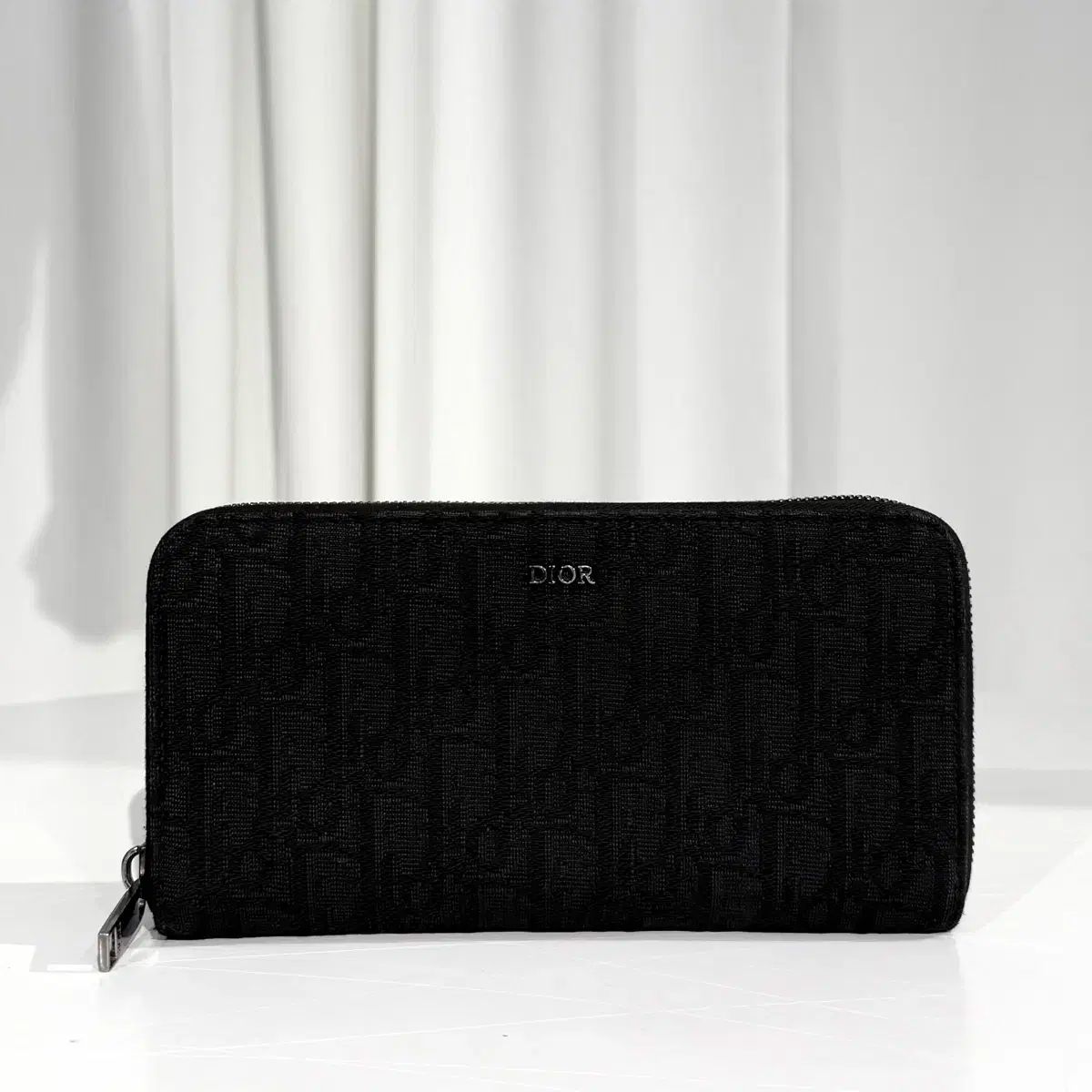 ディオール オブリーク ラウンドファスナー 長財布 ブラック 正規品 ／ Dior(ディオール) オブリーク ラウンドファスナー 長財布