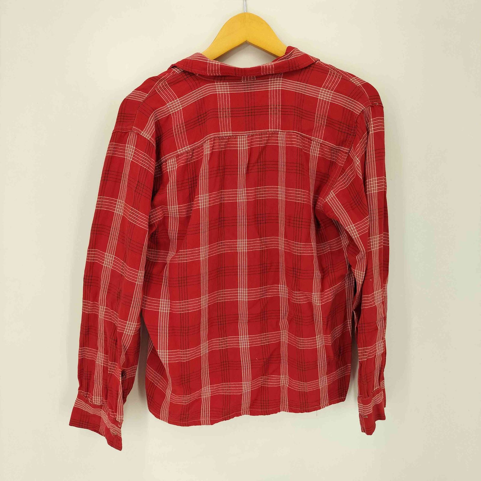 USED古着(ユーズドフルギ) {{San Remo}} 50-60s テクスチャー切替 レーヨン オープンカラーシャツ メンズ import：M 【中古】【ブランド古着バズストア】 ユーズドフルギ USED古着 50S~60S チェックレーヨン オープンカラー