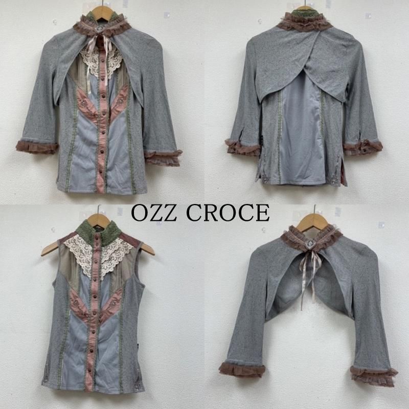 OZZ CROCE オッズオン セットアップ ビクトリア バロック調 タンクトップ ノースリーブ ボレロ セットアップ レース フリル