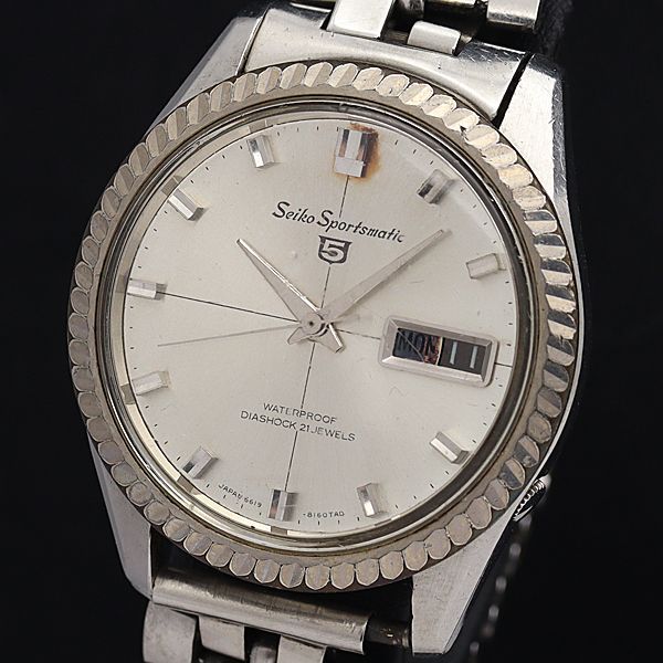 セイコー AT/自動巻 6619-8090 セイコー5 スポーツマチック 21石  