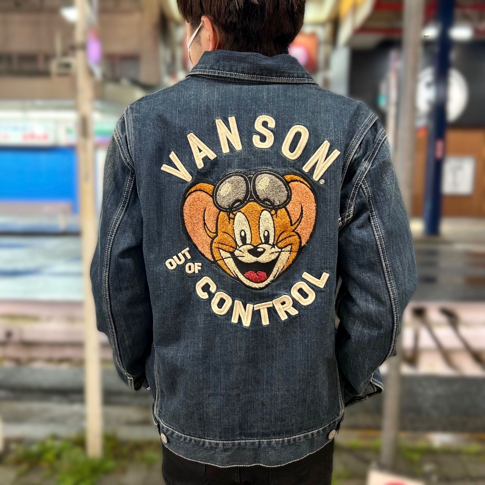 TOM&JERRYコラボ ロゴ刺繍デニムGジャン】VANSON バンソン コラボ トムジェリ Gジャン デニム ジャケット バイク バイカー  ツーリング ユニセックス 刺繍 TJV-2406 送料無料 - メルカリ