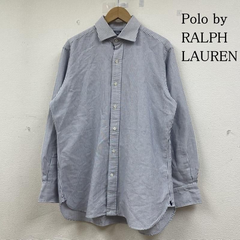 Polo by RALPH LAUREN ポロバイラルフローレン シャツ ブラウス 長袖 長袖 シャツ ブラウス ストライプ 裾ポニーロゴ 刺繍 ワンポイント サイズ41-84